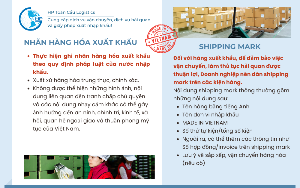Nhãn mác hàng xuất khẩu - Shipping mark