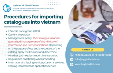 Procedures for importing catalogues into vietnam