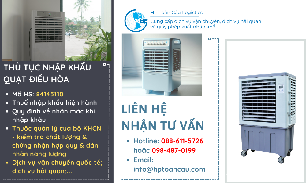 Nhập khẩu quạt điều hòa