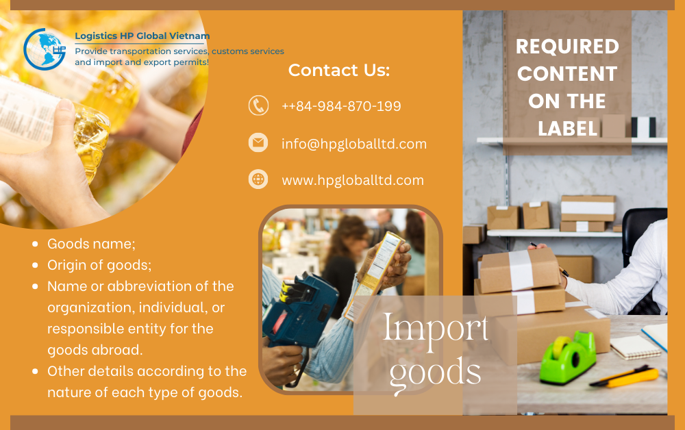 Content of imported goods labels