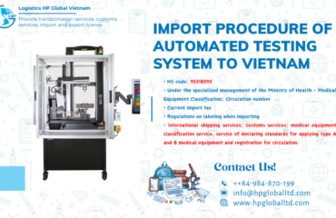 Import duty and procedures Automated testing system Vietnam