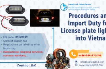 Import License plate light to Vietnam