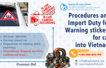 Import Warning stickers for car into Vietnam