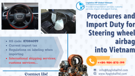 Import Steering wheel airbag to Vietnam