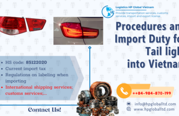 Import Tail light into Vietnam