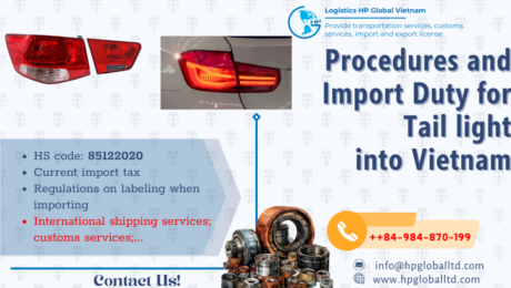 Import Tail light into Vietnam