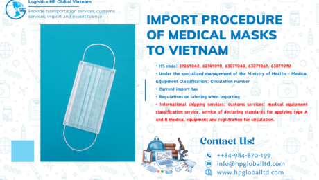 Import duty and procedures Medical masks Vietnam
