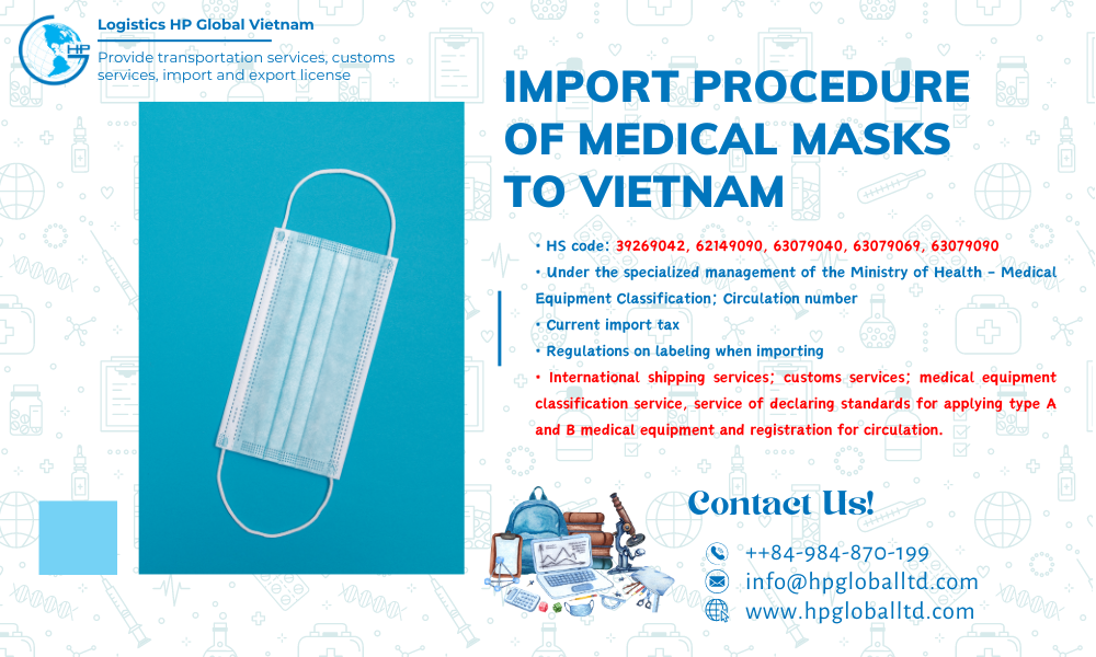 Import duty and procedures Medical masks Vietnam