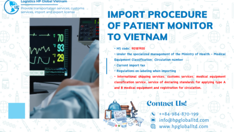 Import duty and procedures Patient monitor Vietnam