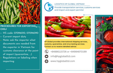 Procedures for exporting chili