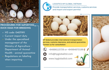 Procedures for importing duck eggs for breeding