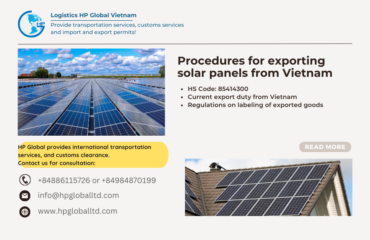 Procedures for exporting solar panels from vietnam