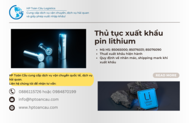 Thủ tục xuất khẩu pin lithium