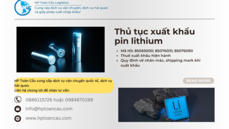 Thủ tục xuất khẩu pin lithium