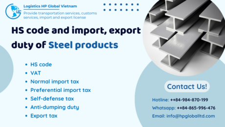 HS CODE AND IMPORT, EXPORT DUTY OF STEEL PRODUCTS