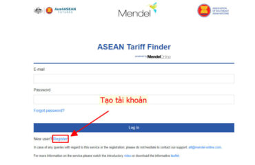 Hướng dẫn kiểm tra thuế nhập khẩu vào các nước ASEAN bằng ASEAN Tariff Finder