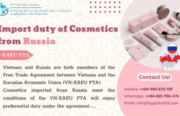 cosmetics import duty to Vietnam from Russia