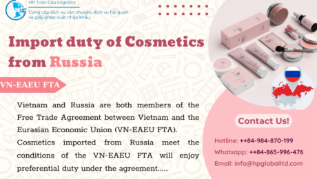 cosmetics import duty to Vietnam from Russia