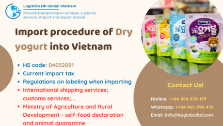 Import duty and procedures Dry yogurt Vietnam