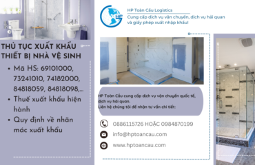 THủ tục xuất khẩu thiết bị nhà vệ sinh