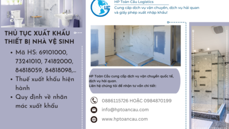 THủ tục xuất khẩu thiết bị nhà vệ sinh