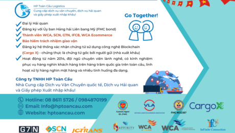HP Toàn Cầu - Dịch vụ vận chuyển quốc tế, thủ tục hải quan và giấy phép xuất nhập khẩu!