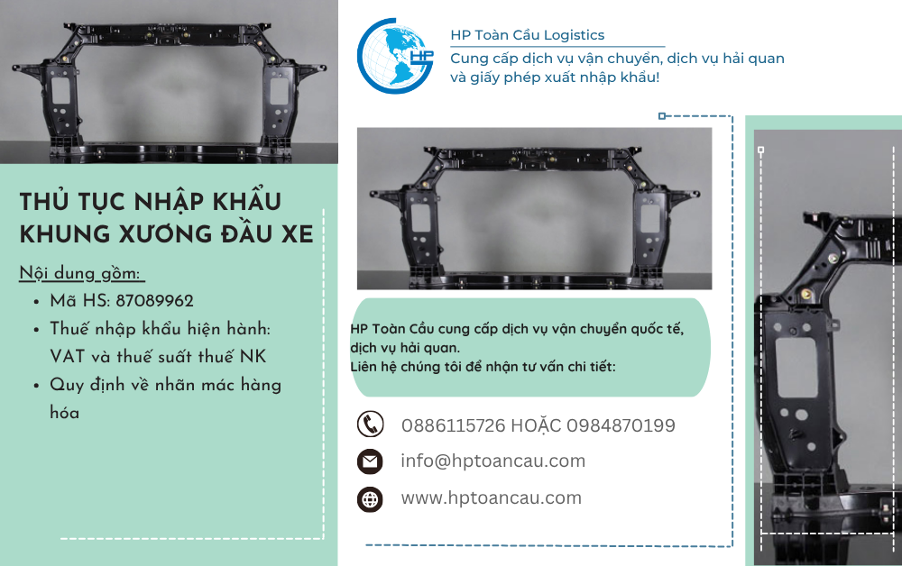 Thủ tục nhập khẩu khung xương đầu xe