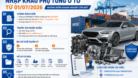 Hướng dẫn thủ tục và thuế nhập khẩu phụ tùng ô tô Thủ tục và thuế nhập khẩu phụ tùng ô tô vào Việt Nam
