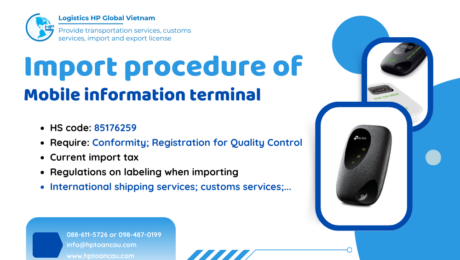 Import duty and procedures Mobile information terminal Vietnam