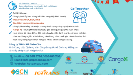 Dịch vụ vận chuyển quốc tế - khai báo hải quan - giấy phép xuất nhập khẩu - Công ty TNHH HP Toàn Cầu