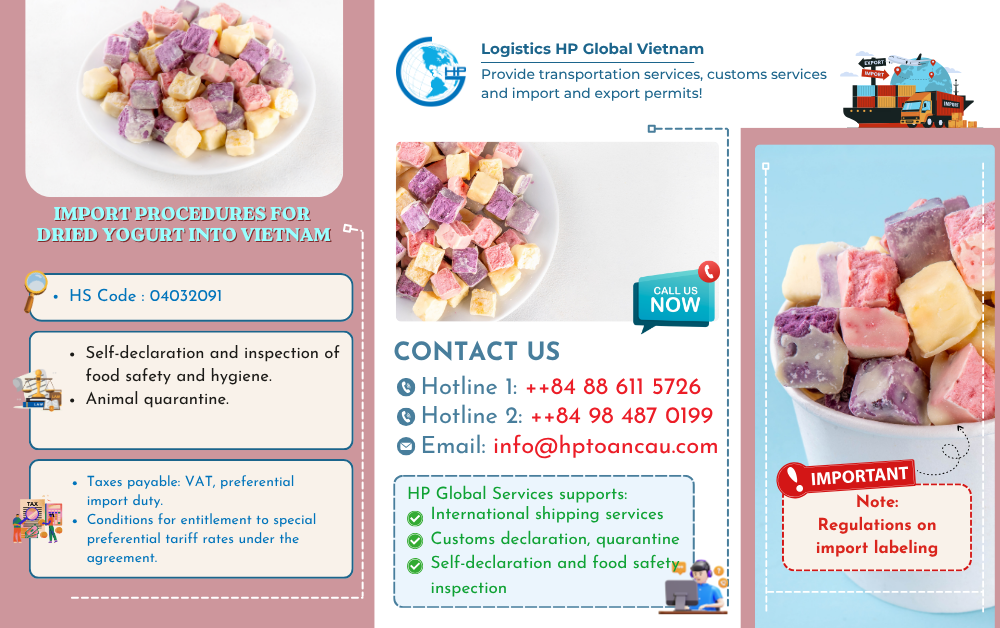 How to import dried yogurt into Vietnam