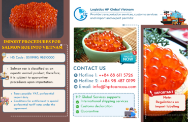 how to import salmon roe into Vietnam
