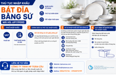 Thủ tục nhập khẩu bát đĩa bằng sứ | Mã HS 69119000 mới nhất Thủ tục nhập khẩu bát đĩa bằng sứ mã HS 69119000 tại Việt Nam