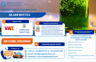 Import procedures for Glass bottle to Vietnam
