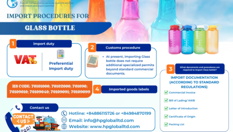 Import procedures for Glass bottle to Vietnam