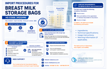 Import procedures for breast milk storage bags HS Code 39232990 in Vietnam