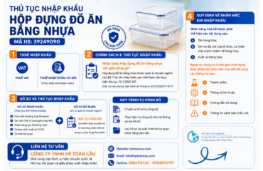 Thủ tục nhập khẩu hộp đựng đồ ăn bằng nhựa | HS 39249090 Thủ tục nhập khẩu hộp đựng đồ ăn bằng nhựa mã HS 39249090 tại Việt Nam