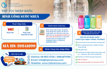 Thủ tục và thuế nhập khẩu bình uống nước bằng nhựa mã HS 39241099 Thủ tục và thuế nhập khẩu bình uống nước bằng nhựa vào Việt Nam