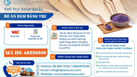 Thủ tục nhập khẩu bộ ăn dặm bằng tre tại Việt Nam