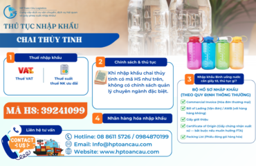 Thủ tục nhập khẩu chai thủy tinh mới nhất