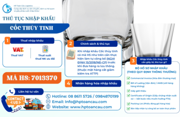 Thủ tục và thuế nhập khẩu cốc thủy tinh vào Việt Nam