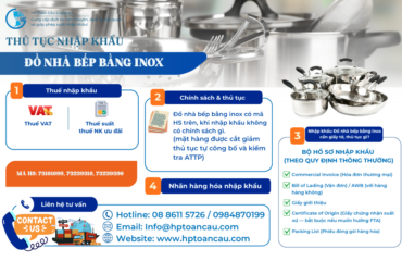 Thủ tục và thuế nhập khẩu Đồ nhà bếp bằng inox vào Việt Nam