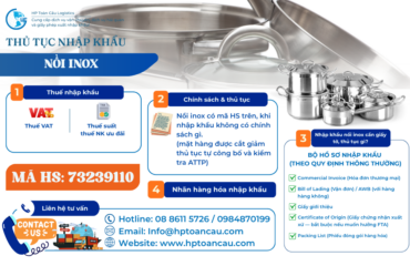 Thủ tục và thuế nhập khẩu nồi inox vào Việt Nam